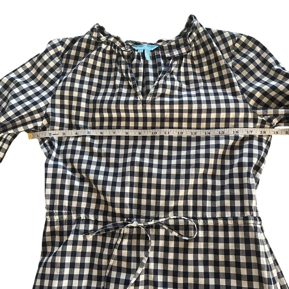 Draper James Lucinda Popover Dress in Navy Gingham Size Small - Picture 6 of 7